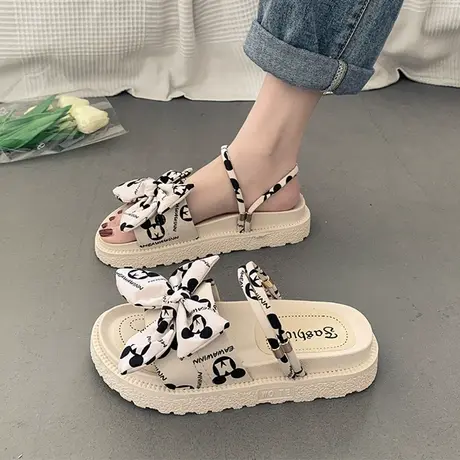 可湿水罗马凉鞋女夏天外穿2023年新款厚底增高学生沙滩两穿凉拖鞋图片