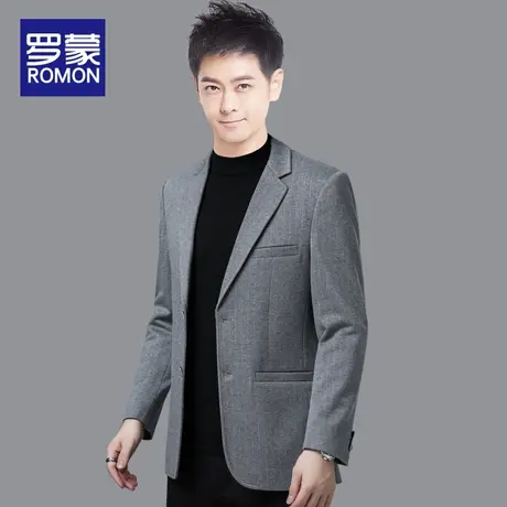 罗蒙男士西服中老年爸爸装休闲商务西装男2021春秋季单西上衣免烫图片