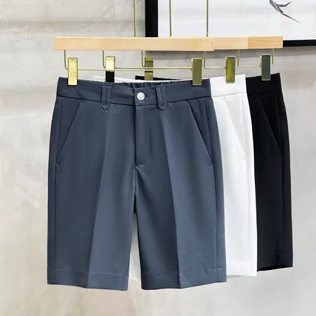 帅气休闲西装短裤男款夏季薄款高端五分裤时尚白色裤子修身小西裤商品大图