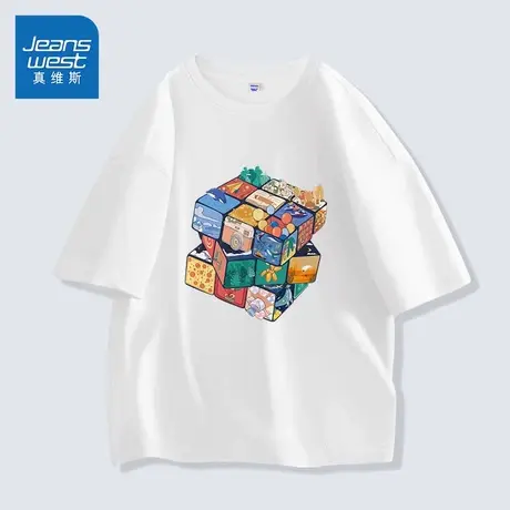 真维斯童装男童t恤短袖纯棉儿童夏装男孩夏季大童酷帅白色体恤潮图片