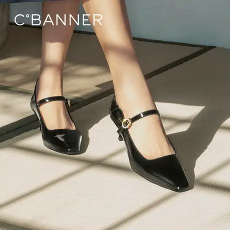 【静音系列】千百度细跟玛丽珍鞋女秋季新款高跟鞋法式单鞋图片