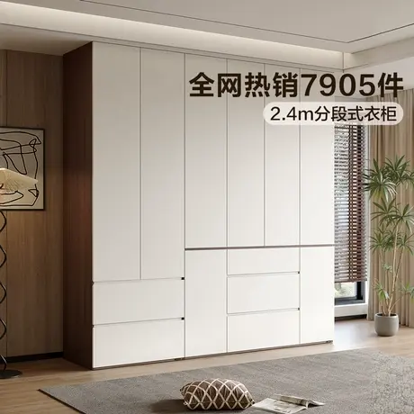 政府补贴全友家居现代简约落地衣柜新款卧室家用成品收纳大衣橱商品大图