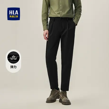 HLA/海澜之家锥形休闲九分裤25秋冬新商务休闲简约柔软舒弹裤子男商品大图