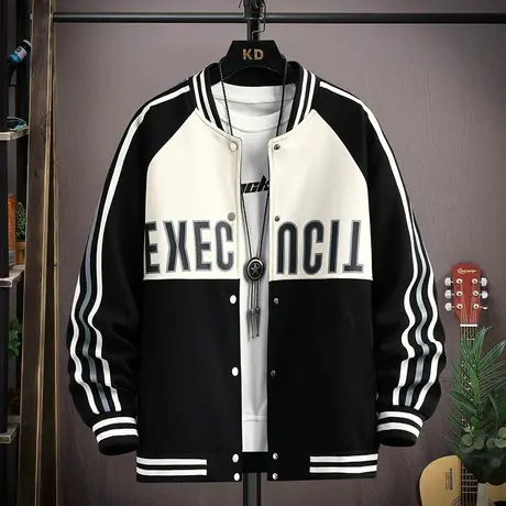 春秋季帅气外套12岁15胖男孩13青少年学生棒球服16大童潮牌夹克14图片