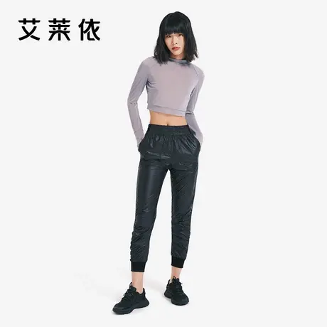 艾莱依休闲裤 九分运动裤设计感小众个性休闲百搭夏季 薄款裤子女商品大图