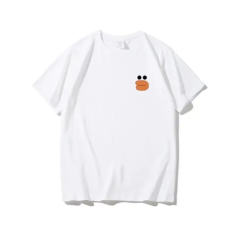 夏季潮牌趣味卡通小黄鸭子t恤男女情侣短袖情侣装ins学生纯棉半袖商品大图