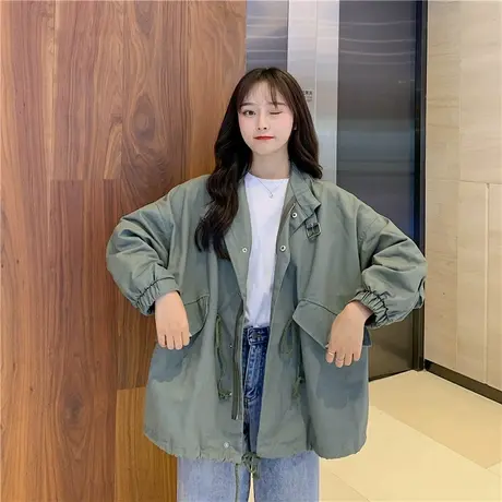 炸街外套女高级范自留春秋复古超火上衣ins原宿风宽松bf工装夹克图片