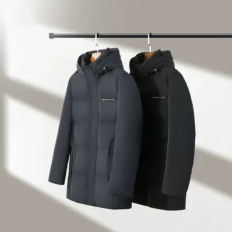 【商场同款】红豆羽绒服男款冬季中长款商务休闲新款中年保暖外套商品大图