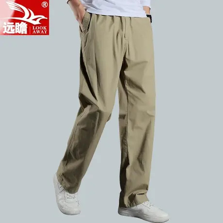 男士休闲裤秋季宽松直筒工装男裤加肥加大码男款春秋纯棉长裤子男商品大图