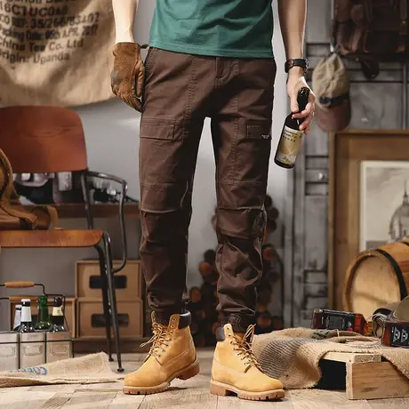 Modi Nick/摩帝尼克时尚百搭男士工装裤潮流男裤纯棉直筒工装裤商品大图