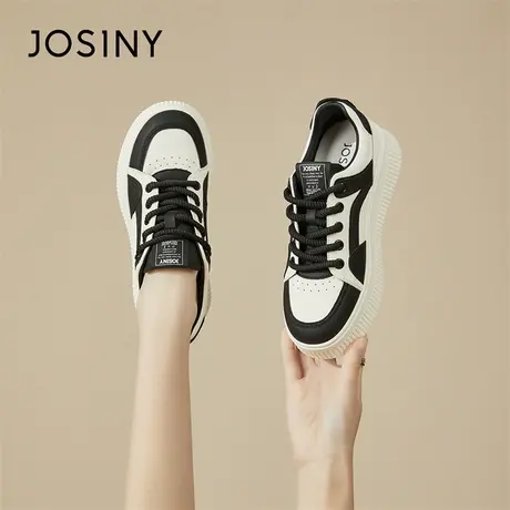 Josiny/卓诗尼平底小白鞋女2024新款百搭春季女鞋子运动休闲板鞋商品大图