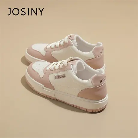 Josiny/卓诗尼小白鞋女款2024新款春季爆款女鞋子百搭厚底板鞋女商品大图