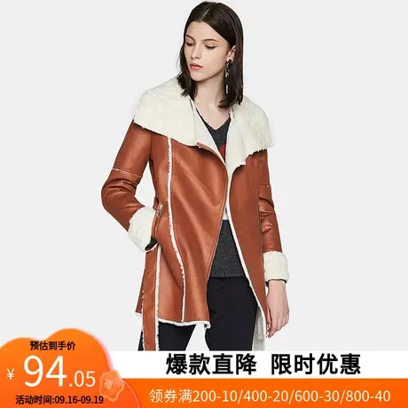 【断码XL】艾格冬季新品女装不过时百搭个性潮搭舒适风衣Y559商品大图