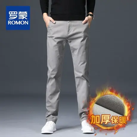 罗蒙休闲裤男2023春秋修身小脚工装长裤子新款韩版帅气加厚男裤潮图片