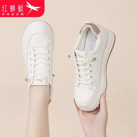 红蜻蜓女鞋春季新款鞋子厚底内增高休闲运动板鞋小白鞋女百搭爆款商品大图