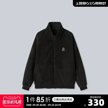 YATLAS亚锐男装2020冬季商场同款黑色休闲立领夹克男潮图片