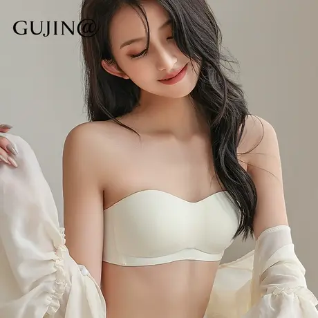 古今@无肩带内衣女防滑凉感抹胸式裹胸内衣夏季薄款无痕小胸文胸图片