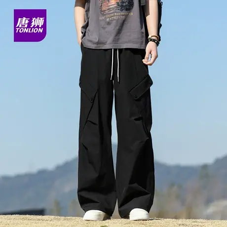 唐狮潮牌休闲工装裤男士夏季宽松直筒阔腿裤显瘦显高秋冬长裤子AP商品大图