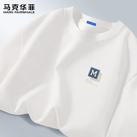 马克华菲运动t恤男长袖休闲男款2025新款上衣宽松纯棉男士打底衫X商品大图