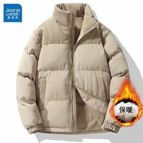 GL真维斯棉服外套情侣同款撞色立领棉袄2025新款冬季保暖面包服男图片