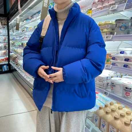 羽绒棉服男女款冬季学生立领面包服宽松棉袄潮流ins加厚情侣外套商品大图