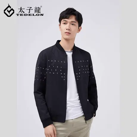 太子龙外套男2024春秋季新款轻时尚系列刺绣棒球领夹克上衣服男款商品大图