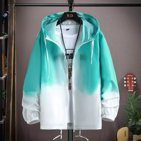 夏季凉感防晒衣男士青春轻薄透气连帽长袖外穿渐变户外钓鱼防晒服商品大图