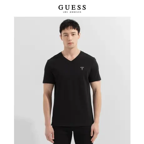 【38上新季】GUESS男士多彩小印花LOGO纯色彰显青休闲重磅T恤商品大图
