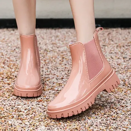 2024新款防水防滑水鞋加厚耐磨雨鞋女款雨靴中筒网红时尚靴子胶鞋商品大图