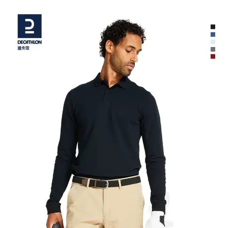 迪卡侬长袖polo衫男T恤男士翻领宽松保罗大码男装秋冬运动服TAG1商品大图