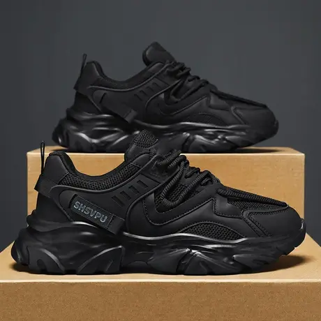 莆田男鞋春夏季网红炸街老爹鞋男款休闲运动黑武士潮鞋2024年新款图片