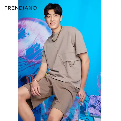 TRENDIANO夏季官方潮牌男装新款时尚美式运动休闲短裤五分裤图片