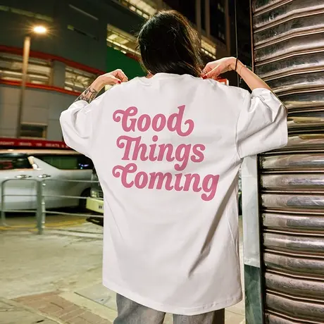 Nuthink加肥加大街头字母t恤男短袖国潮宽松潮牌潮流大码半袖夏季商品大图