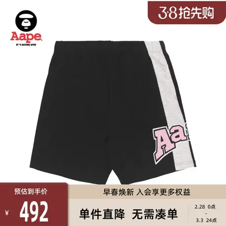 Aape旗舰店女装春夏字母印花宽松休闲短裤6980XXK图片