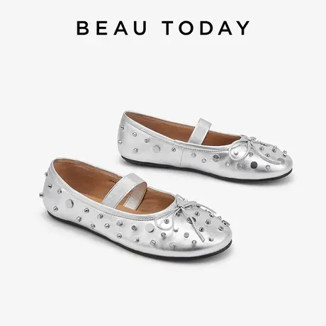 BeauToday复古玛丽珍鞋女2024新款芭蕾舞鞋真皮英伦风小皮鞋平底图片