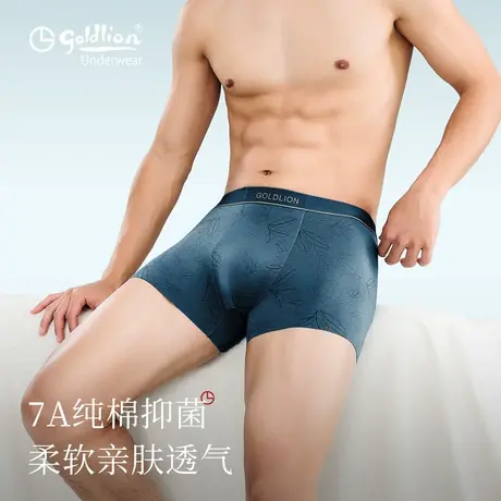 金利来男士内裤2025夏季新款纯棉薄款四角短裤抑菌透气无痕平角裤商品大图