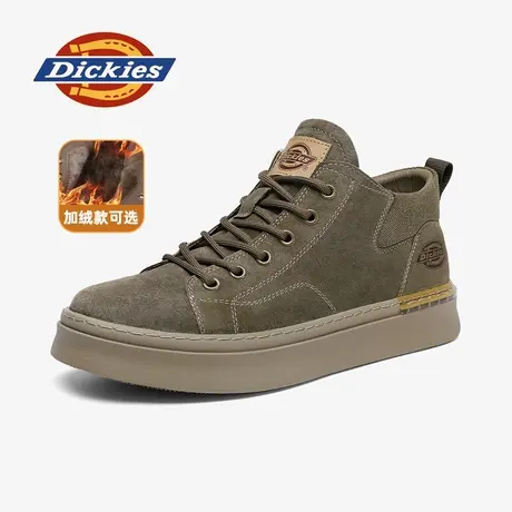 Dickies高帮鞋男2024年冬季新款短靴软底加绒保暖马丁靴复古潮鞋商品大图