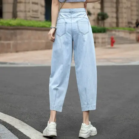 女士牛仔裤女2023年新款爆款秋季裤子哈伦裤女裤九分老爹裤萝卜裤商品大图