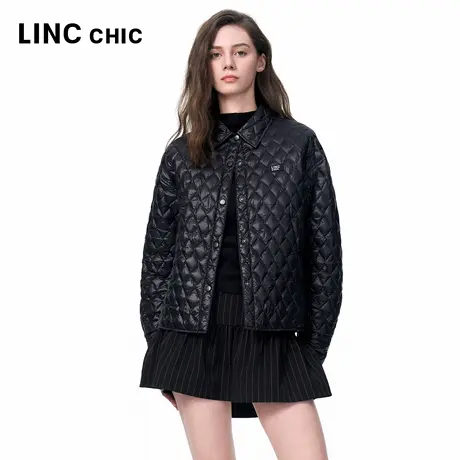 LINCCHIC金羽杰2025年秋季新品超轻衬衫领短款轻薄羽绒服女1022图片