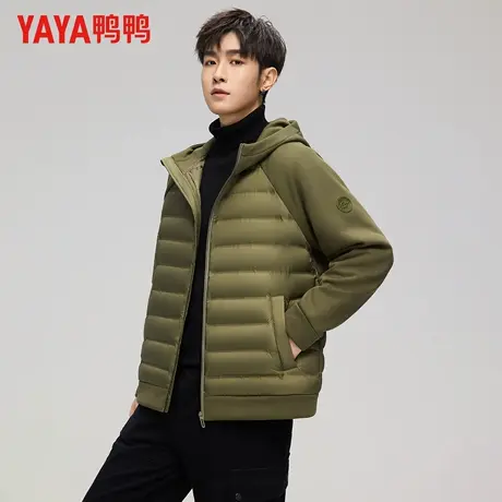 鸭鸭新款轻薄羽绒服男秋冬时尚休闲百搭短款连帽潮流外套男女同款商品大图