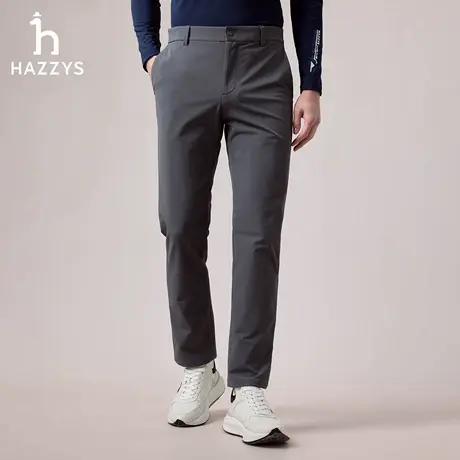 【商场同款】Hazzys哈吉斯2025秋季新款男士通勤纯色休闲裤长裤子商品大图