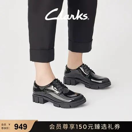 Clarks其乐媞拉系列女鞋2023秋季新品粗跟小皮鞋女厚底英伦乐福鞋商品大图