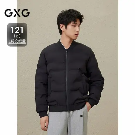 2024冬季品GXG男士纯色休闲百搭保暖短款羽绒服男外套鸭绒商品大图