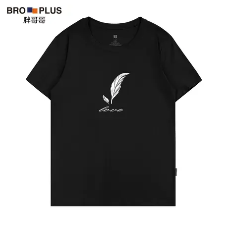 胖哥哥胖子短袖t恤男潮流宽松大码肥佬夏季新款加肥加大半袖体恤商品大图