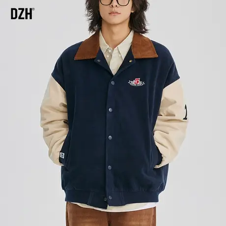 男士撞色拼接棒球服外套男春秋季潮流设计感夹克美式休闲宽松上衣商品大图