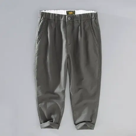 休闲裤男春夏款宽松男士男裤青年小脚哈伦裤子百搭卡其色长裤潮流商品大图