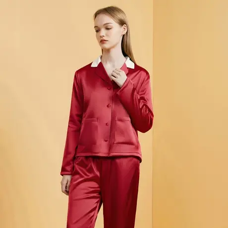 结婚睡衣新婚新娘秋冬款珊瑚绒大红色本命年冬季法兰绒家居服套装图片