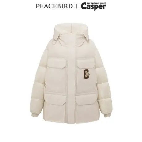 【商场同款】太平鸟女装CASPER联名新款工装羽绒服A3ACD4554商品大图