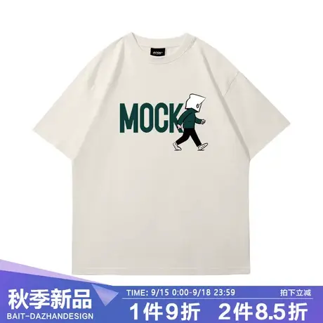 学院风纯棉青少年短袖T恤夏季宽松趣味字母卡通印花半袖上衣潮牌商品大图