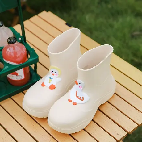 雨鞋女款2023新款雨天胶鞋防水防滑女士低帮雨靴厚底短筒成人水鞋商品大图